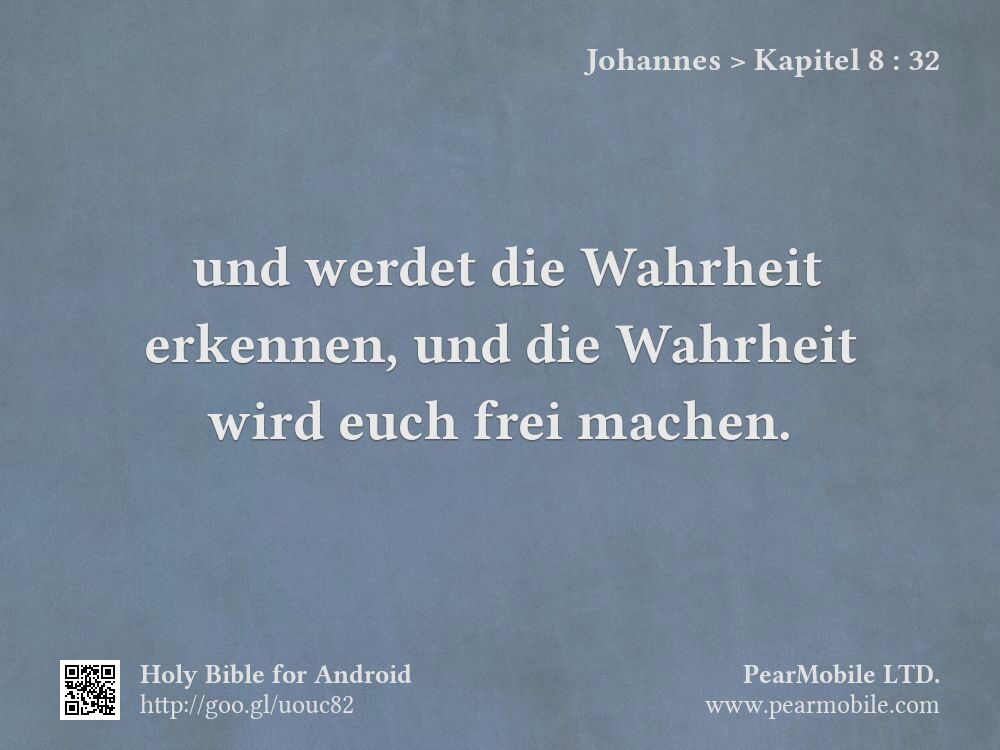 Johannes, Kapitel 8:32